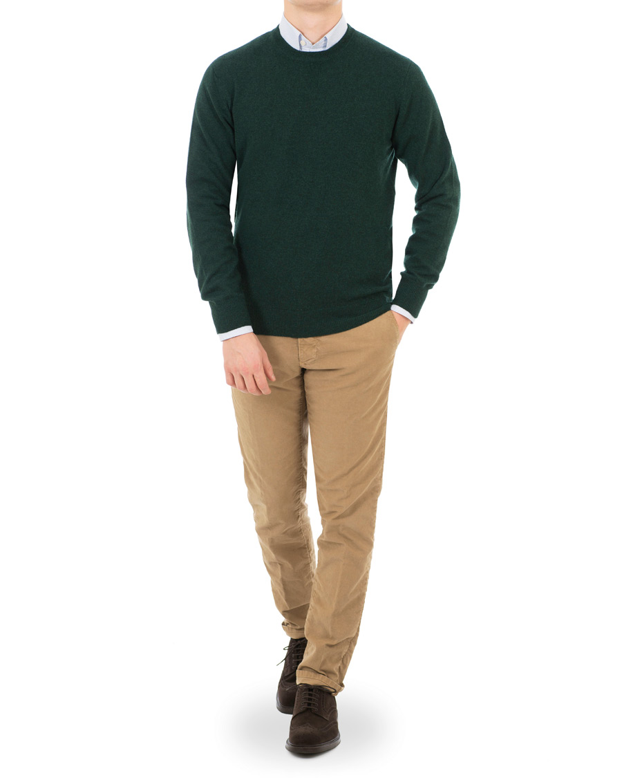 Homme | Pulls Et Tricots | Piacenza Cashmere | Cashmere Crew Neck Sweater Racing Green