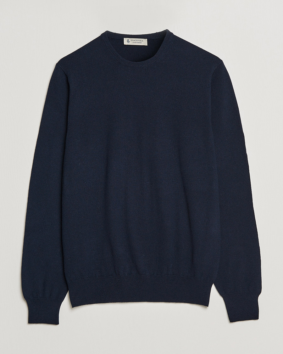 Homme | Pulls Et Tricots | Piacenza Cashmere | Cashmere Crew Neck Sweater Navy