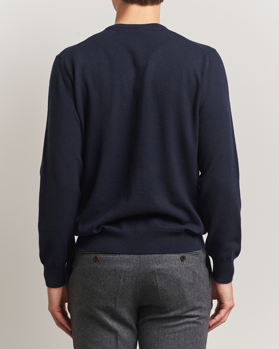 Homme | Pulls Et Tricots | Piacenza Cashmere | Cashmere Crew Neck Sweater Navy