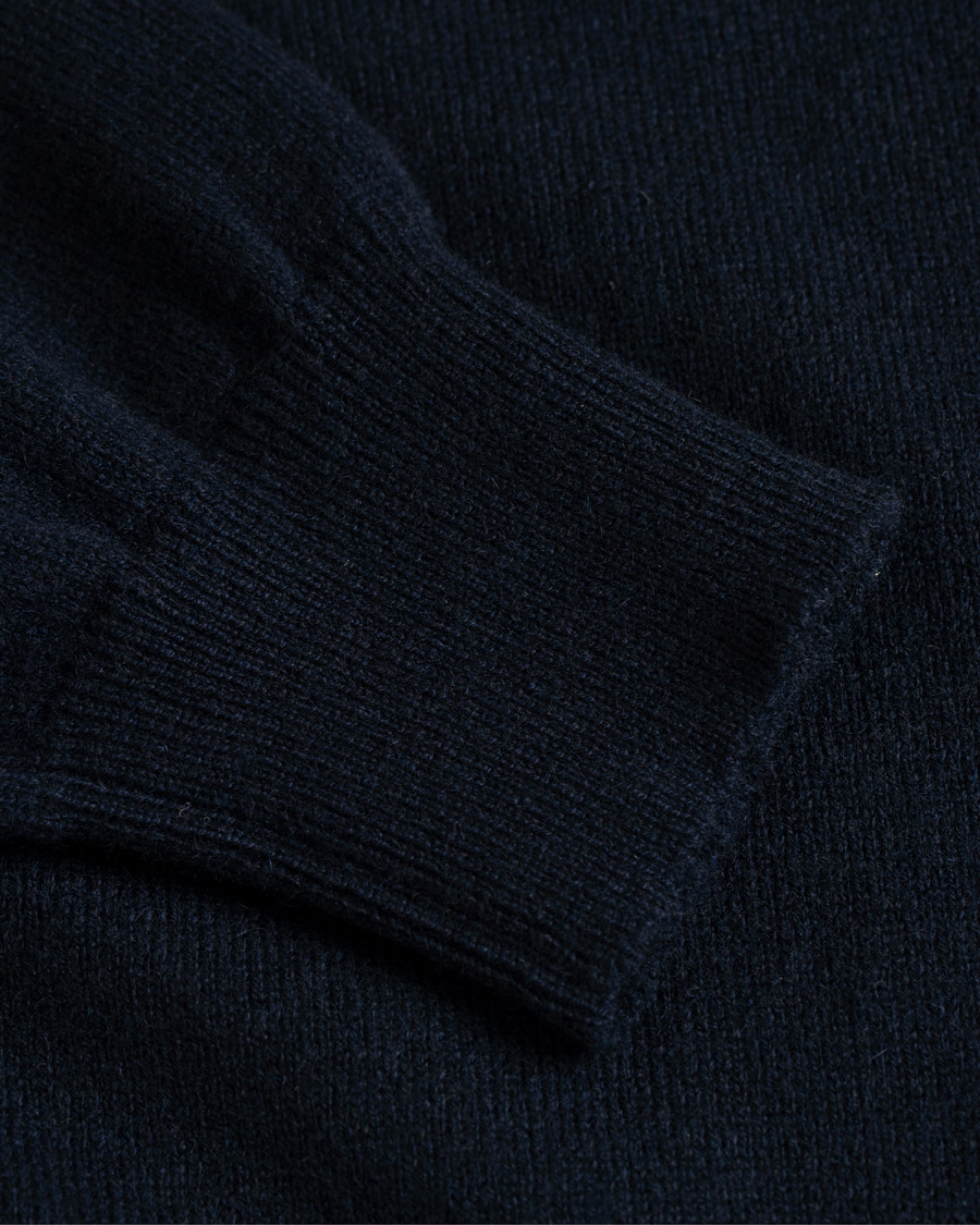 Homme | Pulls Et Tricots | Piacenza Cashmere | Cashmere Half Zip Sweater Navy