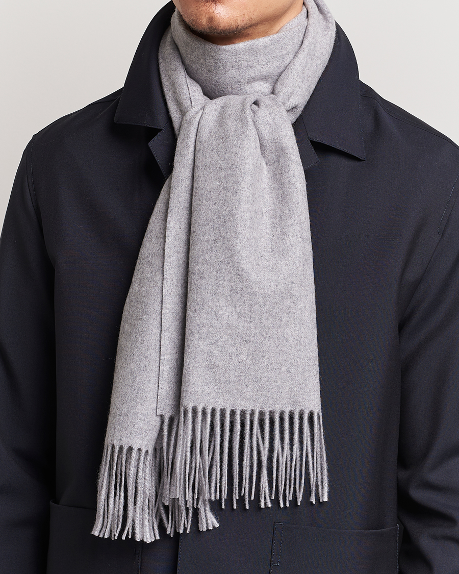 Homme | Italian Department | Piacenza Cashmere | Cashmere Scarf Light Grey