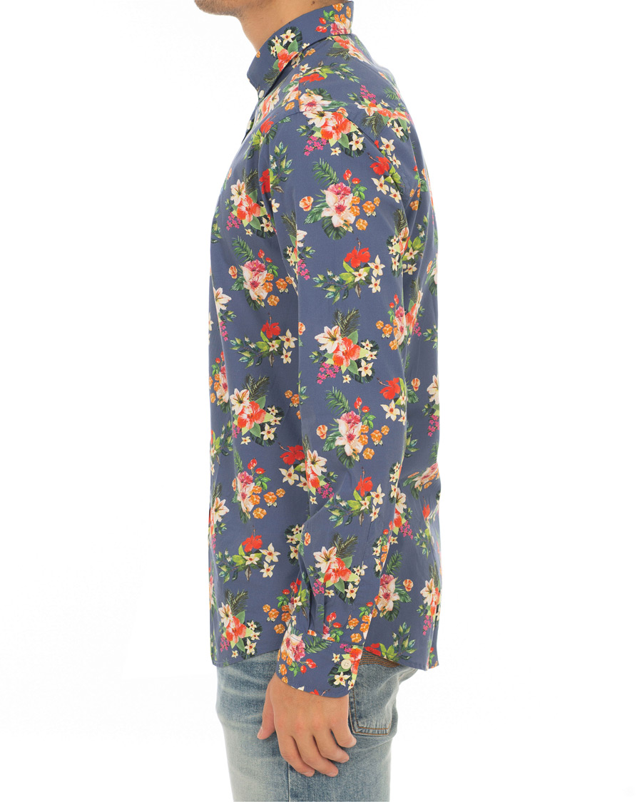 Homme | Chemises | Morris | Dan Button Down Flower Shirt Blue