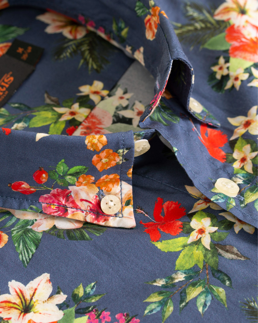 Homme | Chemises | Morris | Dan Button Down Flower Shirt Blue