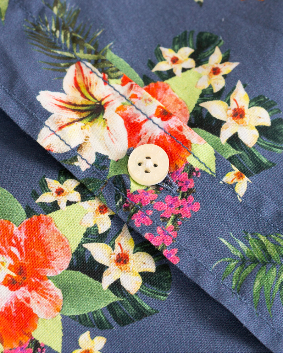 Homme | Chemises | Morris | Dan Button Down Flower Shirt Blue