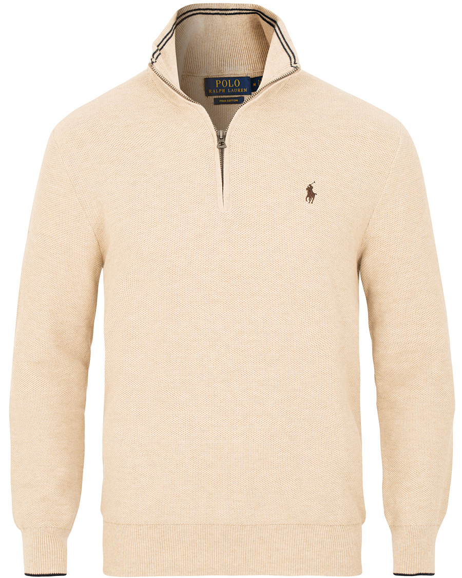 Homme | Pulls Et Tricots | Polo Ralph Lauren | Texture Half Zip Oatmeal Heather