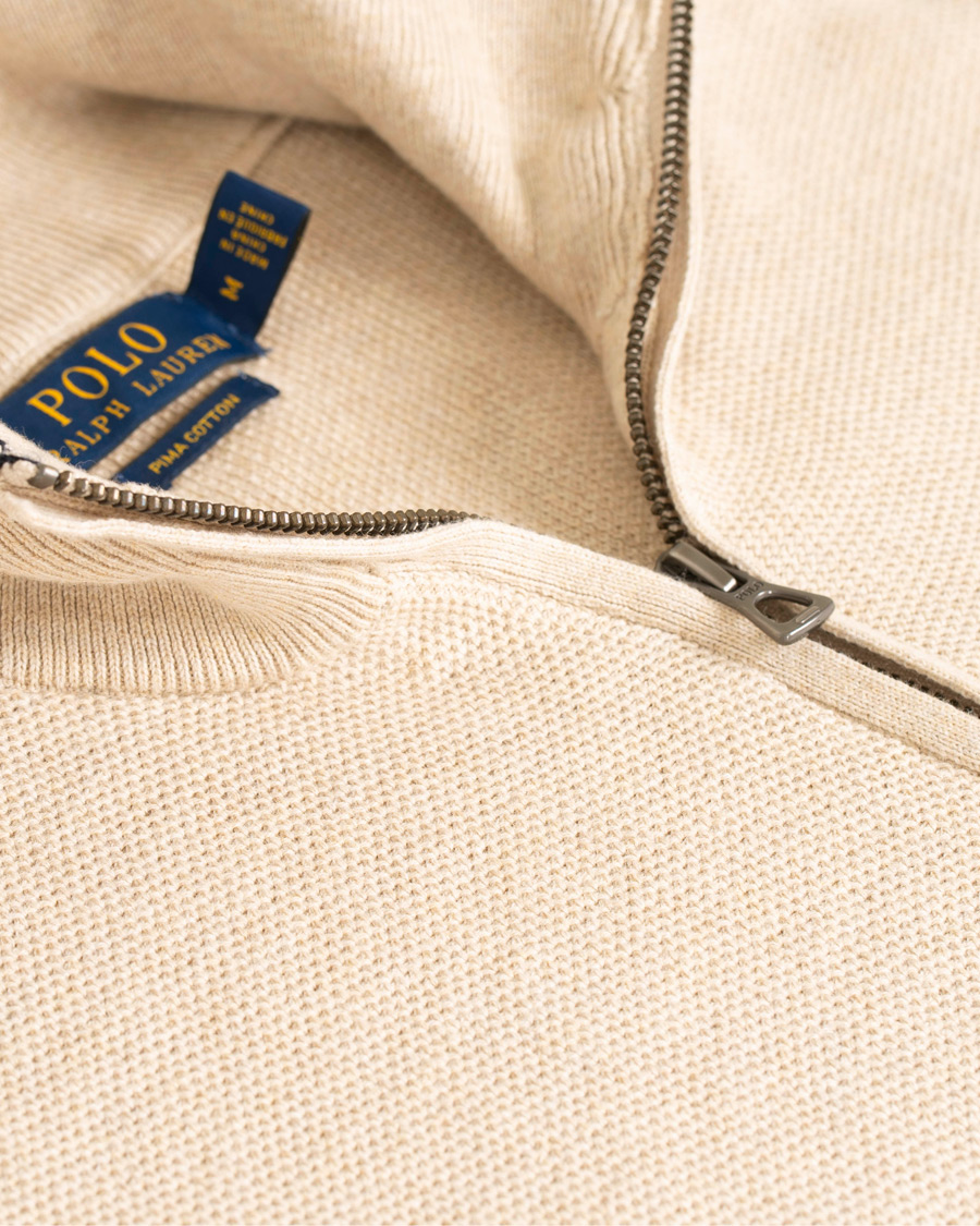 Homme | Pulls Et Tricots | Polo Ralph Lauren | Texture Half Zip Oatmeal Heather
