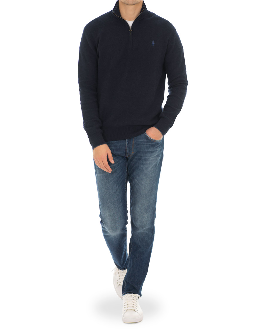 Homme | Pulls Et Tricots | Polo Ralph Lauren | Texture  Half Zip Navy Heather