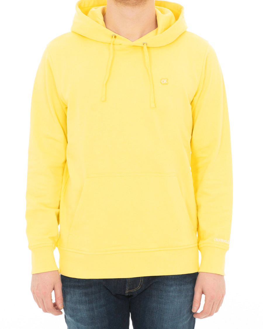 Homme | Pulls Et Tricots | Calvin Klein Jeans | Chest Embroidery Hoodie Yellow Cream