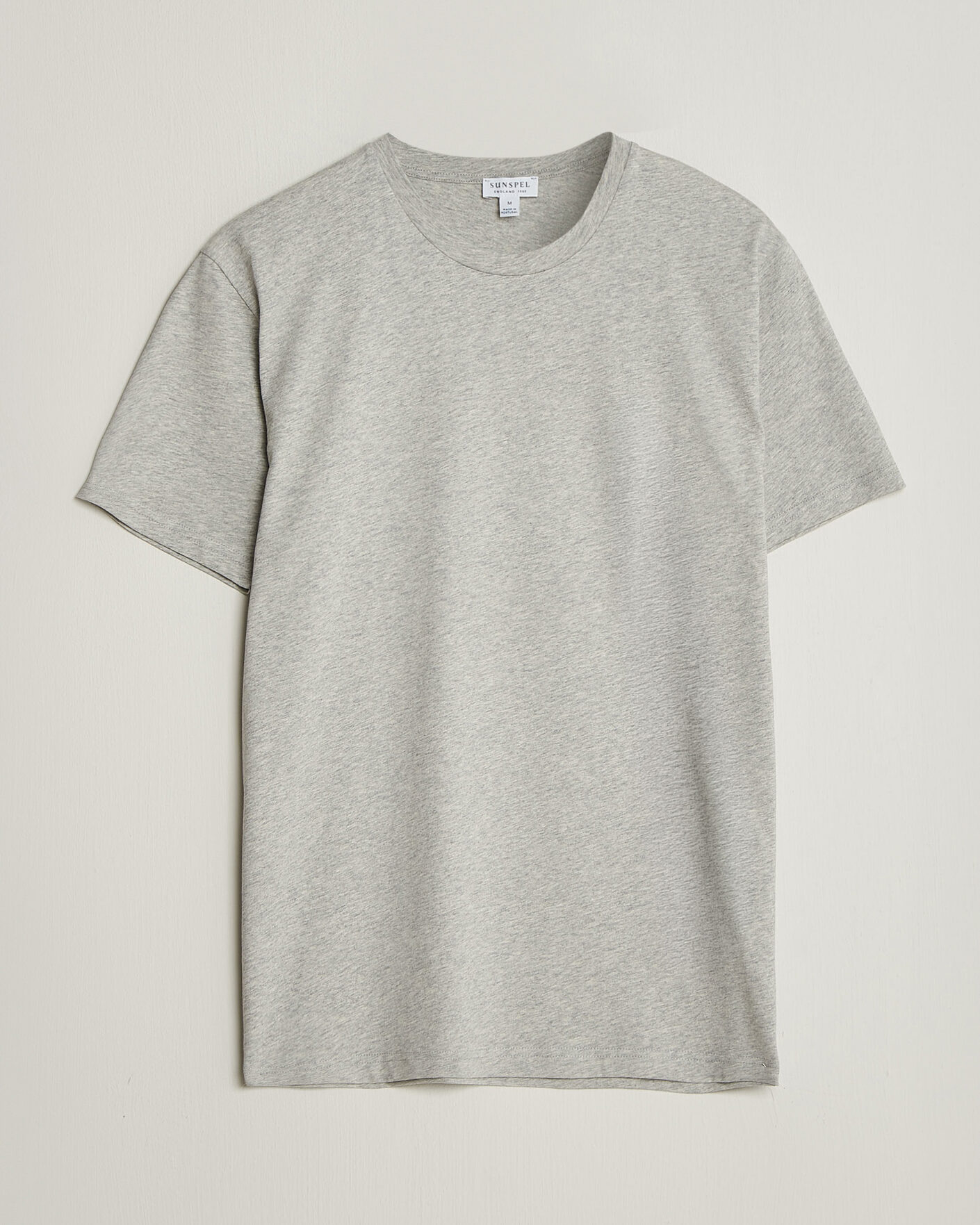 Homme | T-shirts | Sunspel | Riviera Midweight T-Shirt Grey Melange