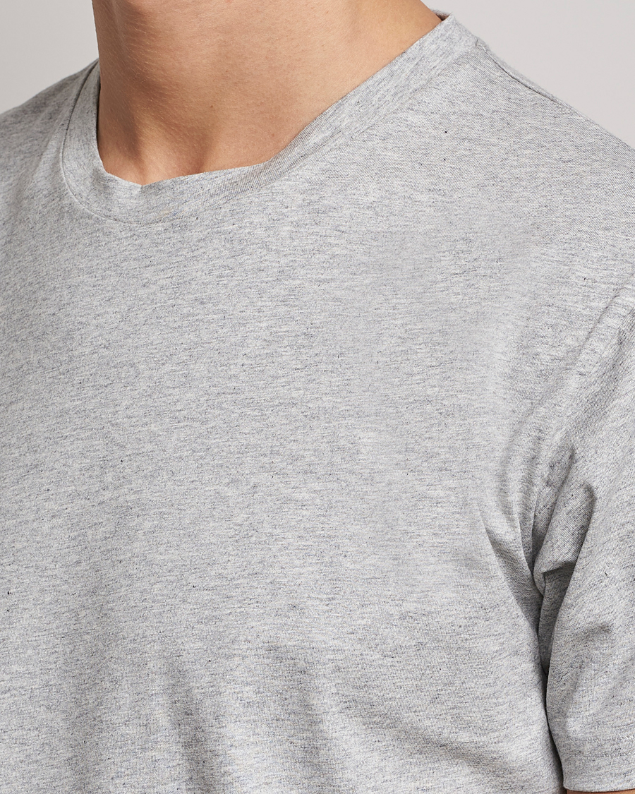Homme | T-shirts | Sunspel | Riviera Midweight T-Shirt Grey Melange