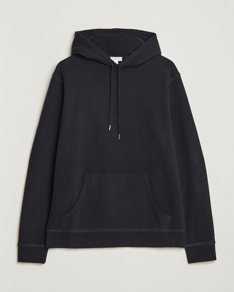 Homme | Pulls Et Tricots | Sunspel | Loopback Hoodie Black