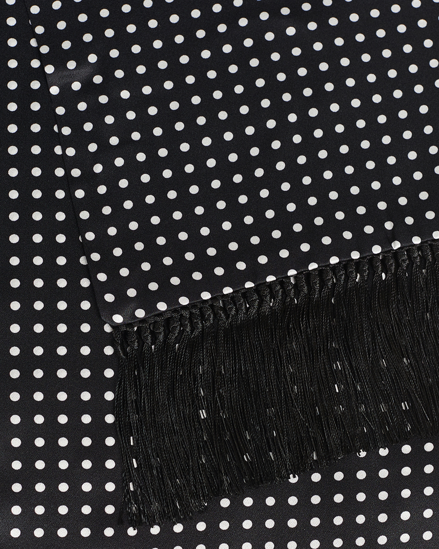 Homme | Eton Silk Polka Dot Scarf Black | Eton | Silk Polka Dot Scarf Black