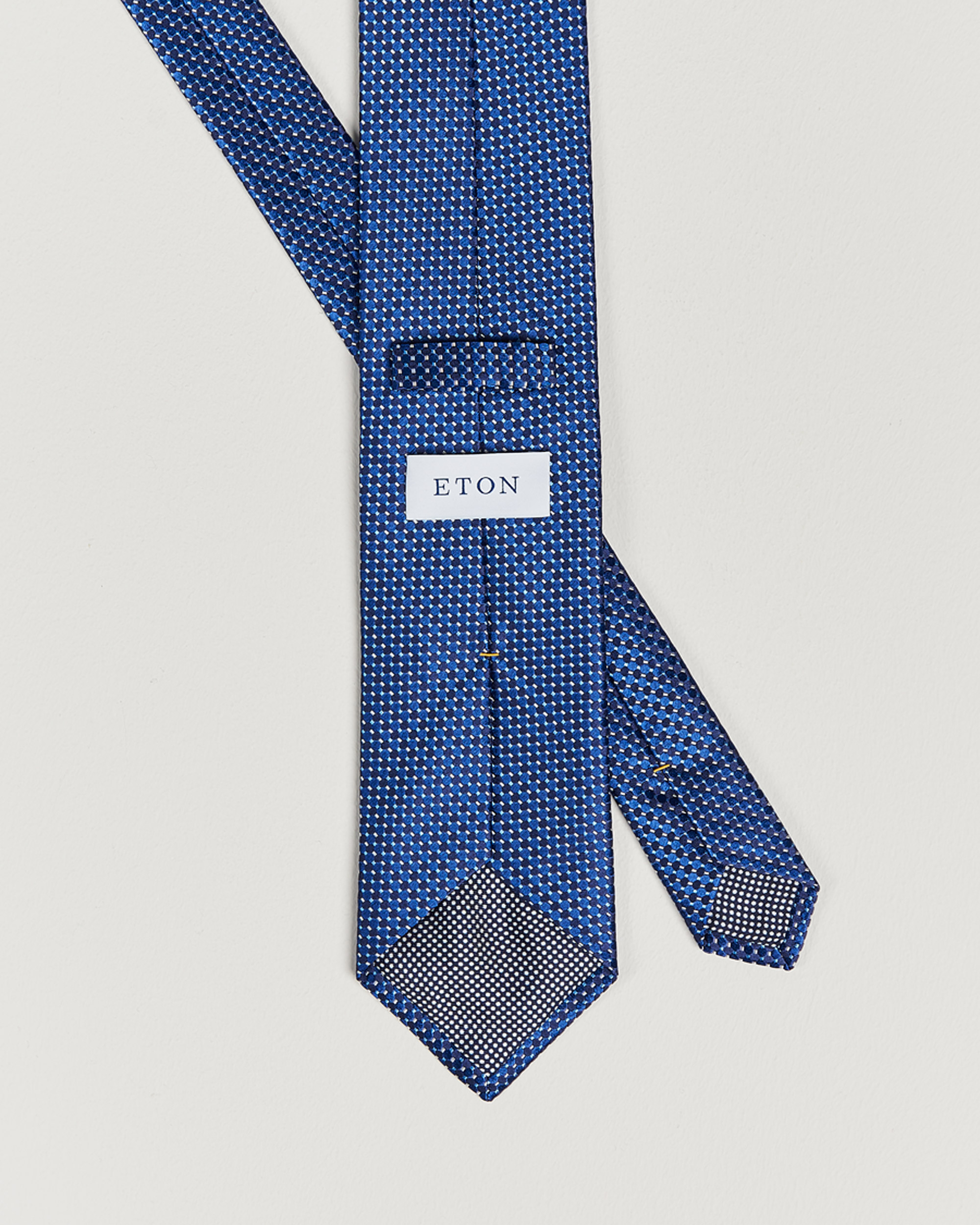 Homme | Eton Silk Geometric Weave Tie Navy | Eton | Silk Geometric Weave Tie Navy