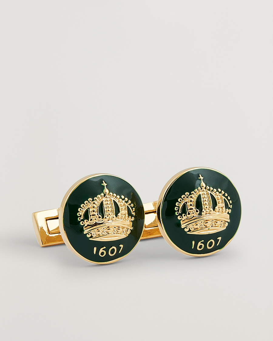 Homme | Boutons De Manchette | Skultuna | The Crown Cufflinks Green