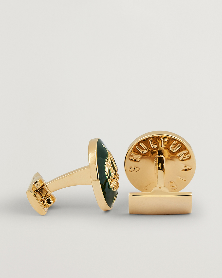 Homme | Boutons De Manchette | Skultuna | The Crown Cufflinks Green