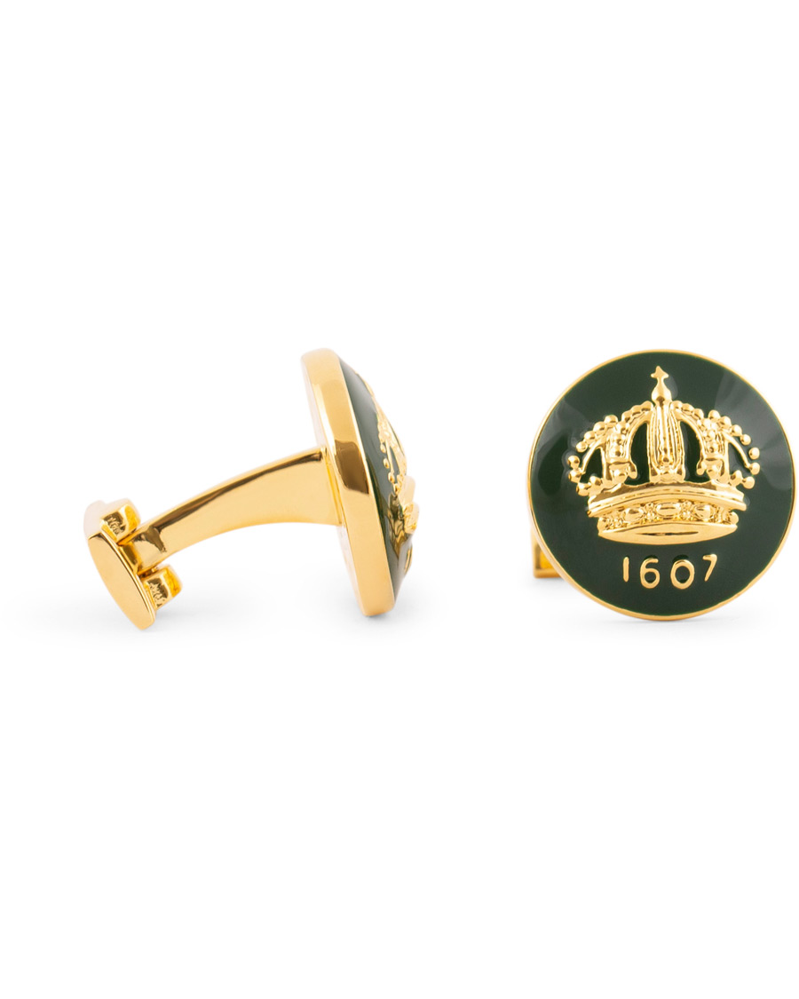 Homme | Boutons De Manchette | Skultuna | The Crown Cufflinks Green