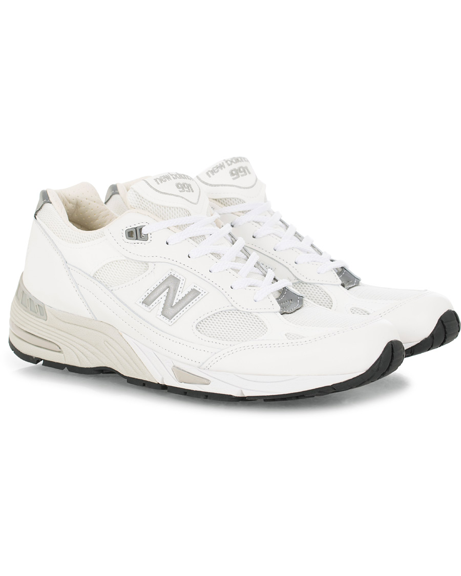 Homme | New Balance Made in England 991 Running Sneaker White | New Balance | Made in England 991 Running Sneaker White