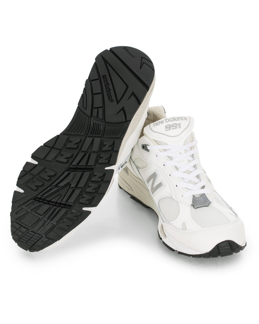 Homme | New Balance Made in England 991 Running Sneaker White | New Balance | Made in England 991 Running Sneaker White