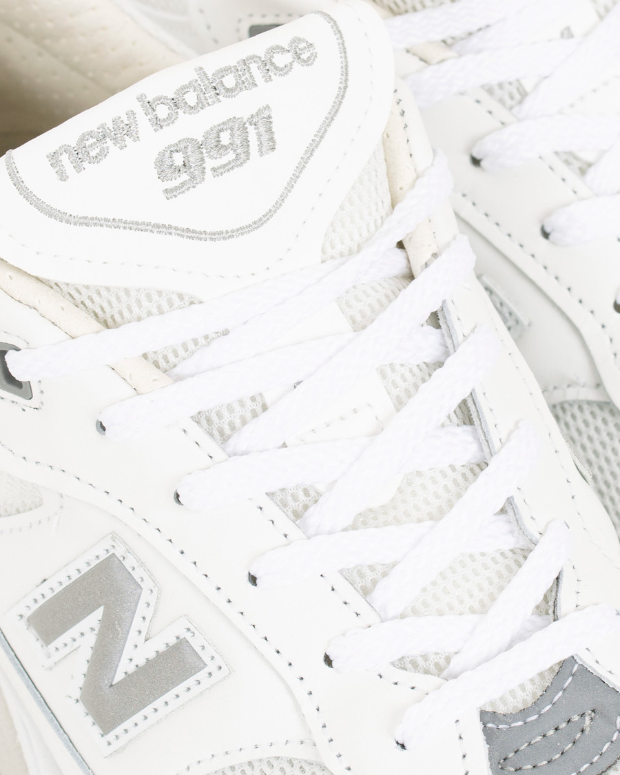 Homme | New Balance Made in England 991 Running Sneaker White | New Balance | Made in England 991 Running Sneaker White