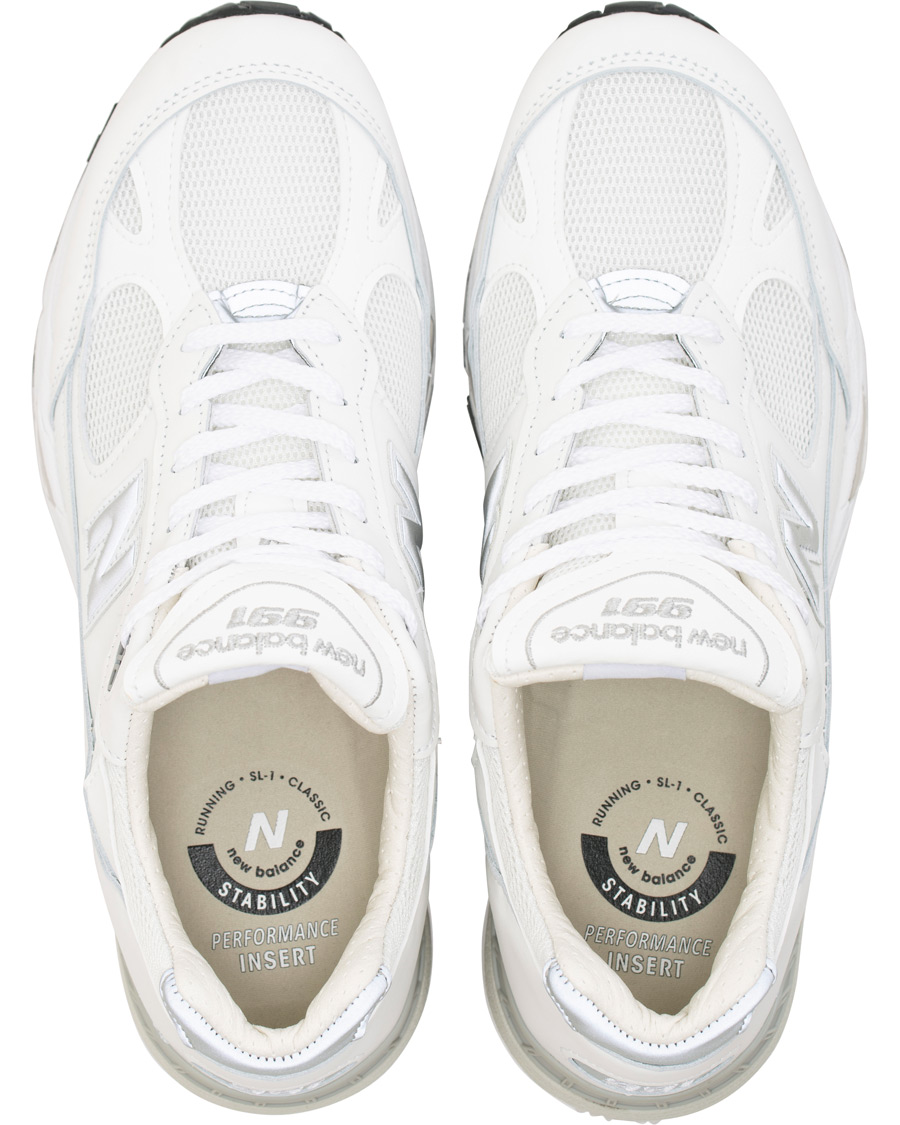 Homme | New Balance Made in England 991 Running Sneaker White | New Balance | Made in England 991 Running Sneaker White