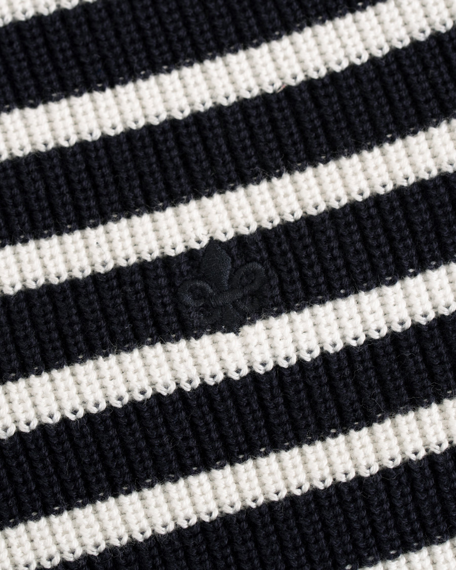 Homme | Pulls Et Tricots | Morris | Calton Stripe O-Neck White/Navy