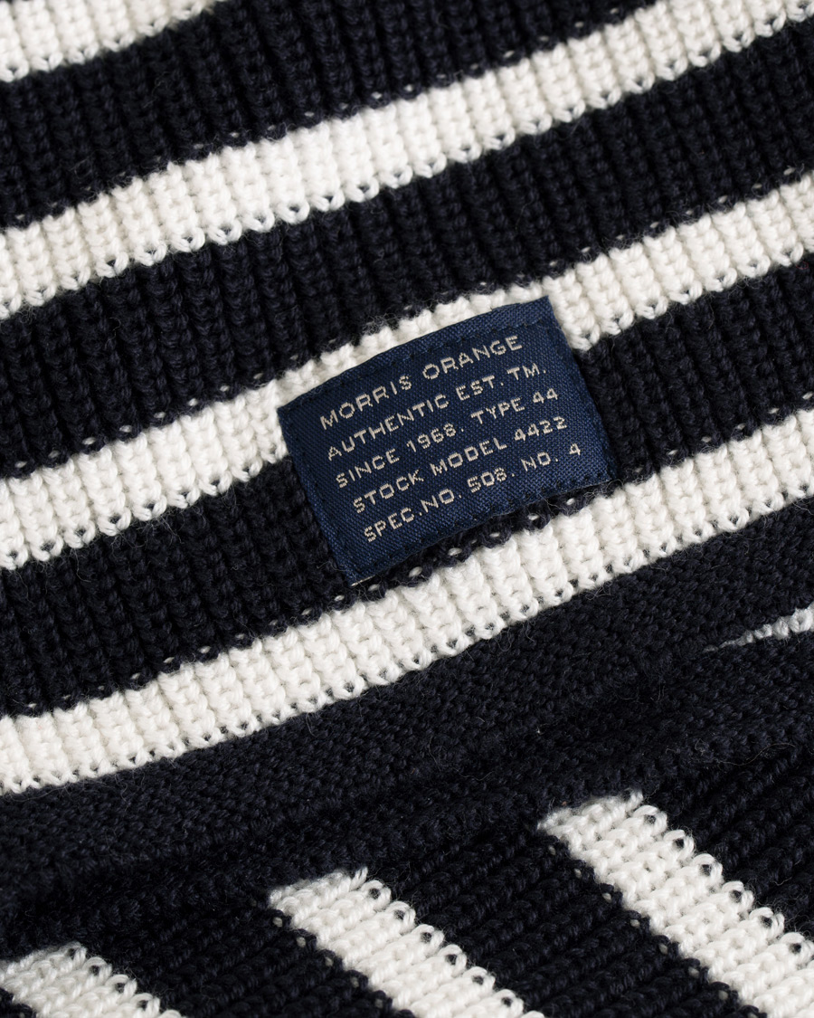 Homme | Pulls Et Tricots | Morris | Calton Stripe O-Neck White/Navy