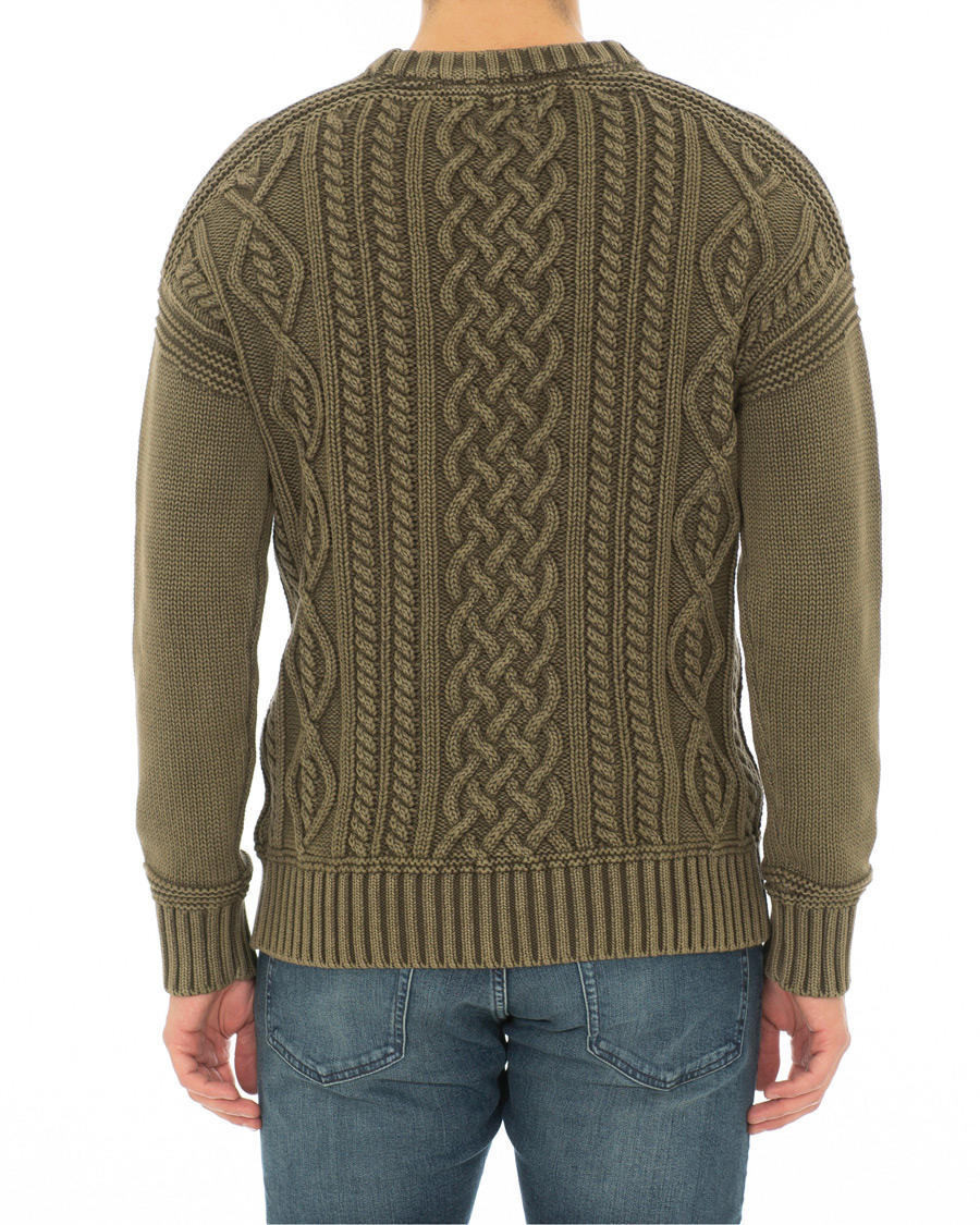 Homme | Pulls Et Tricots | Morris | Cleve Cable O-Neck Washed Olive