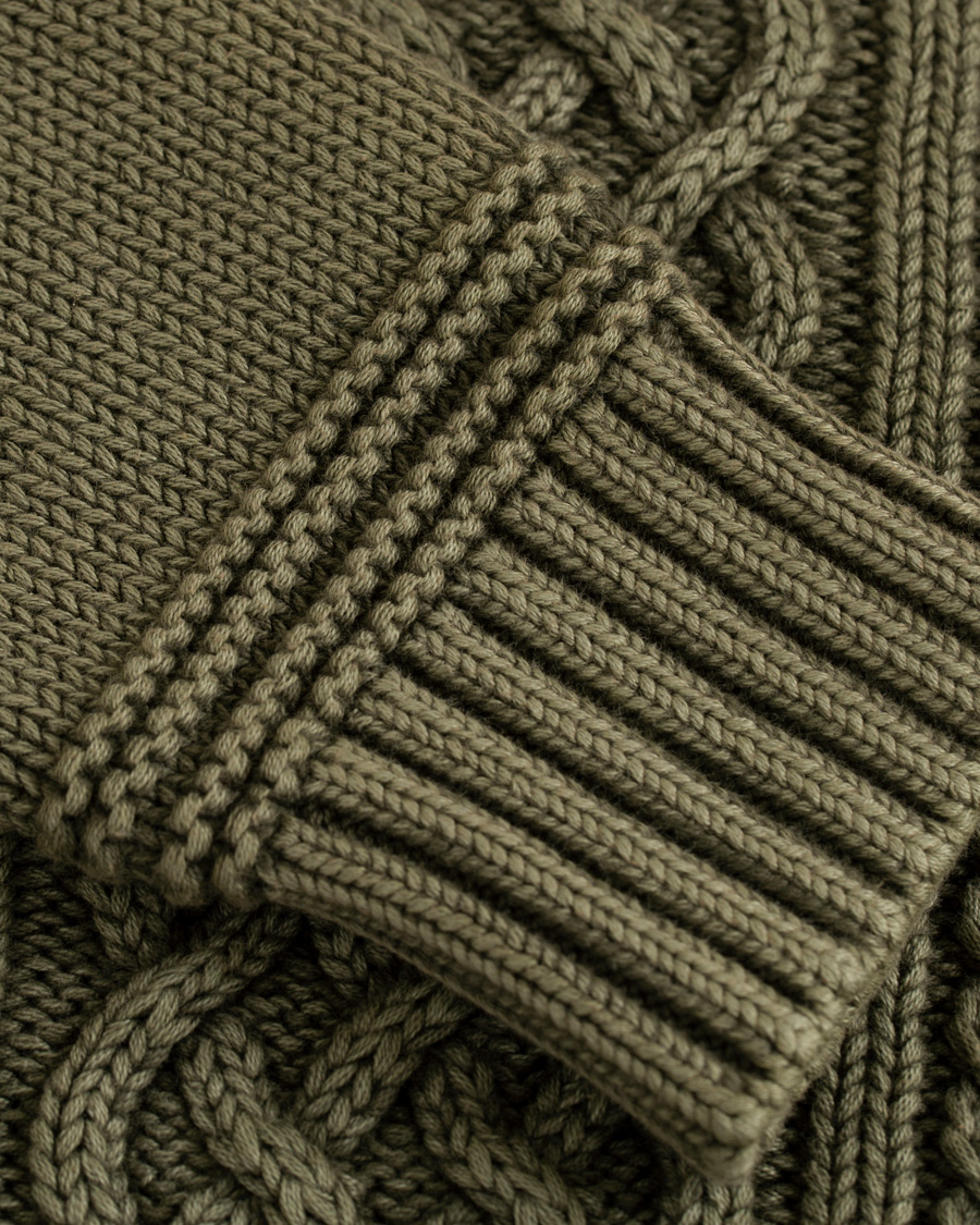 Homme | Pulls Et Tricots | Morris | Cleve Cable O-Neck Washed Olive