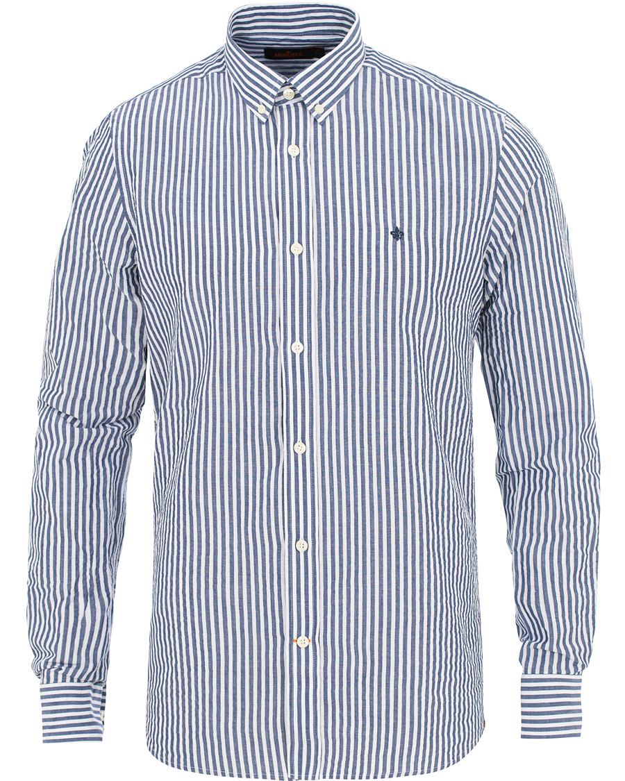 Homme | Chemises | Morris | Nolan Stripe Button Down Shirt White/Navy