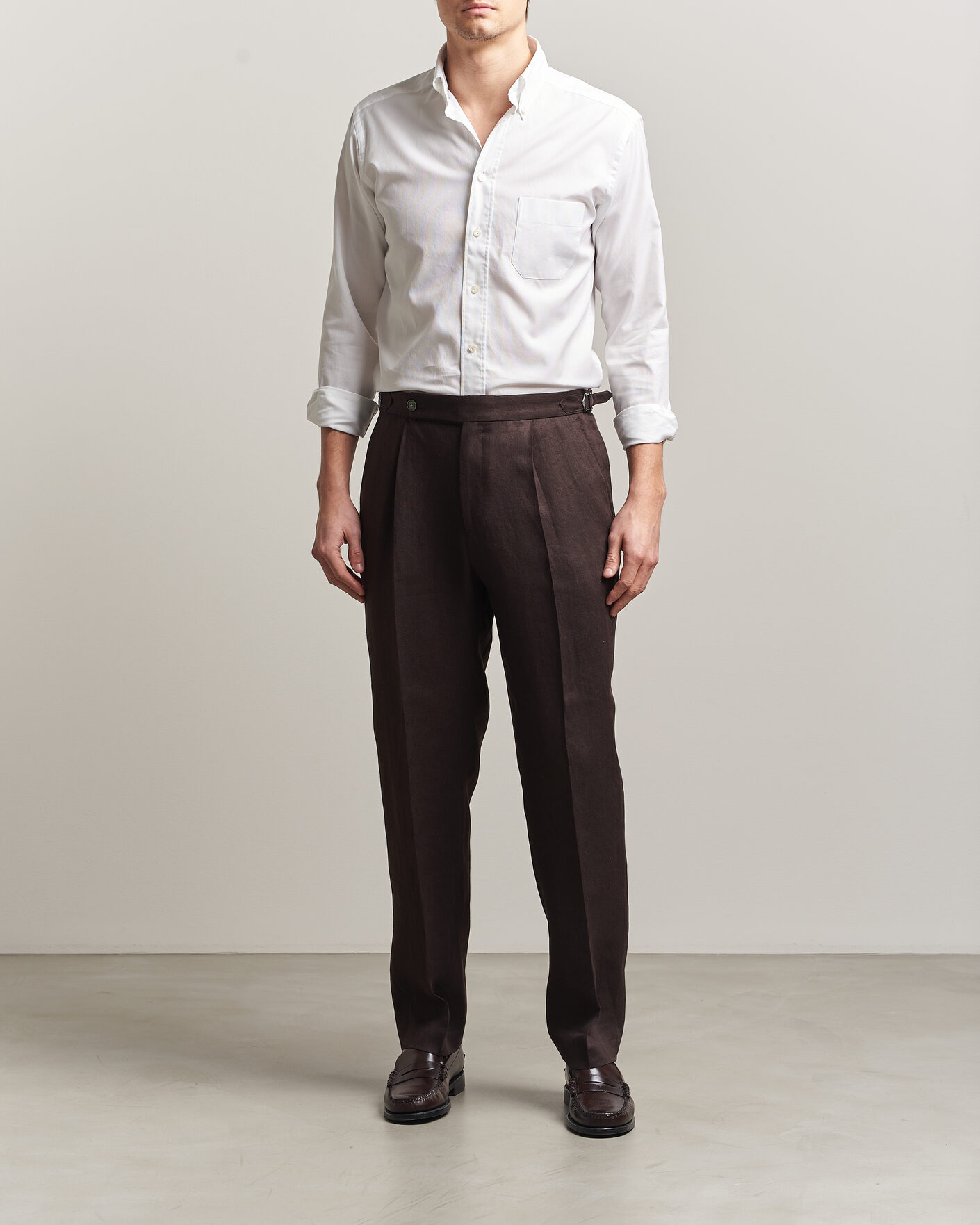 Homme | Chemises | Eton | Slim Fit Royal Oxford Button Down White