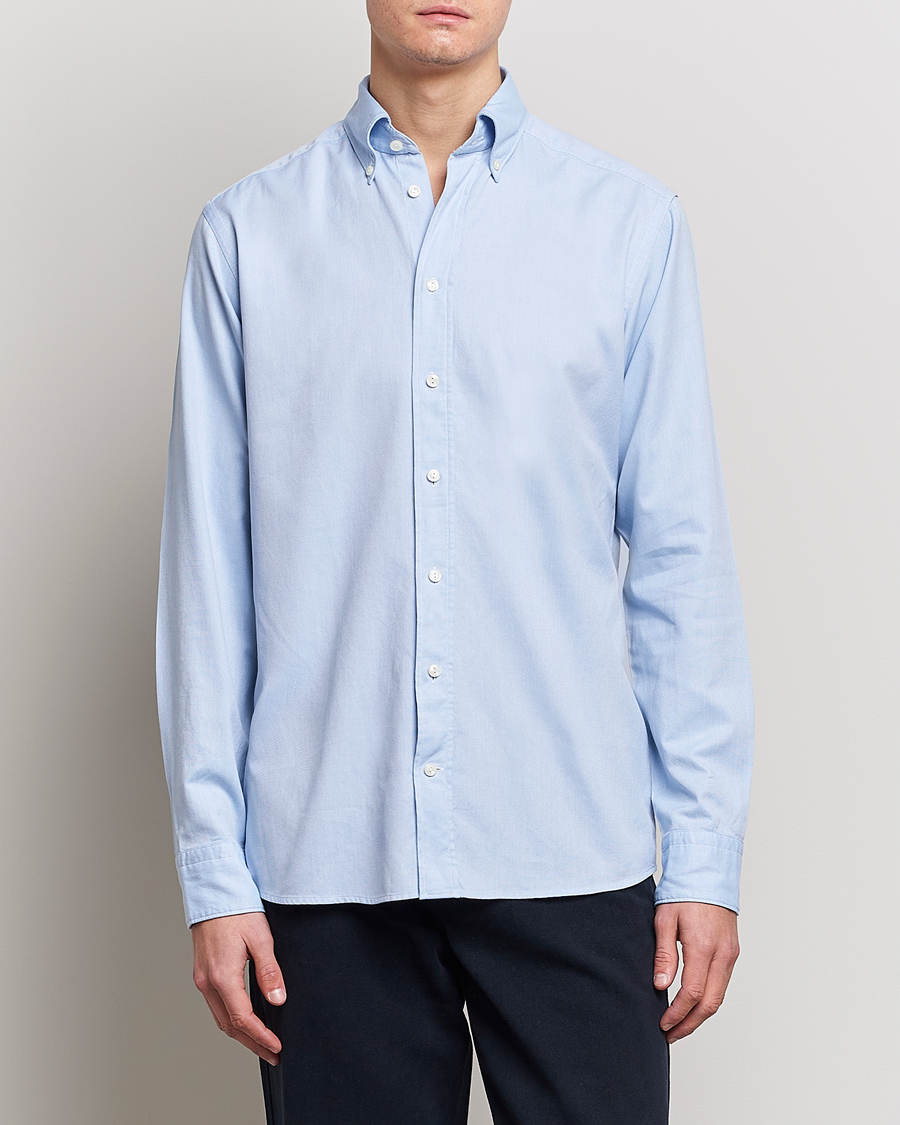 Homme | Sections | Eton | Slim Fit Royal Oxford Button Down Light Blue