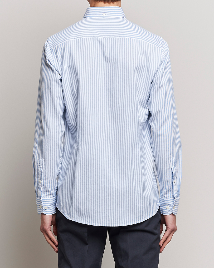 Homme | Chemises | Eton | Slim Fit Royal Oxford Stripe Button Down Light Blue