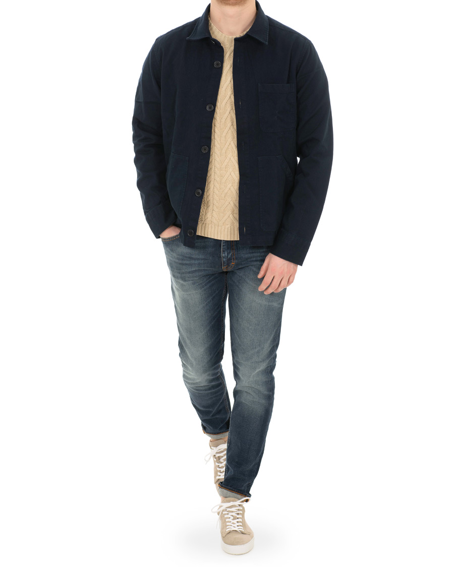 Homme | Chemises | GANT | Heavy Twill Shirt Jacket Marine