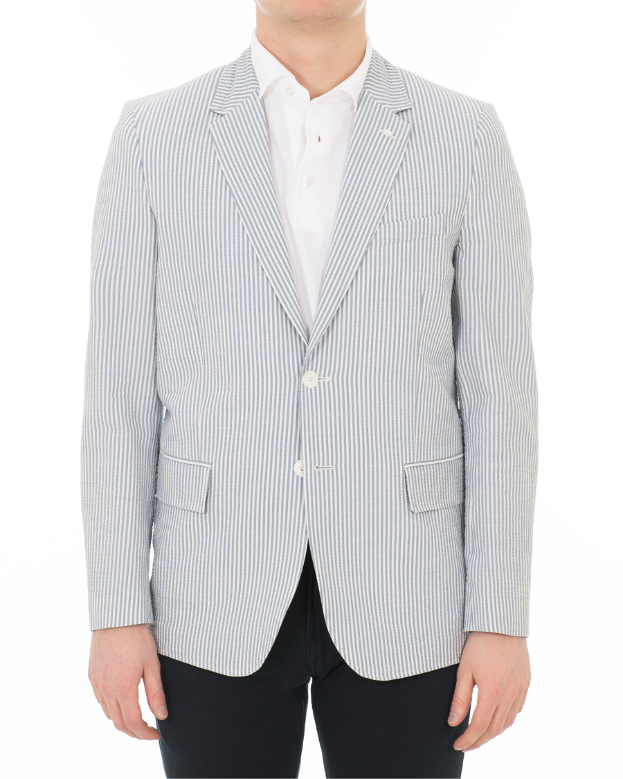 Homme | Blazers | GANT | Seersucker Stripe Blazer Eggshell