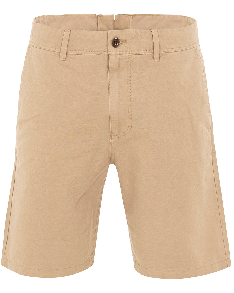 Homme | Shorts | GANT | Cotton/Linen Shorts Dark Khaki