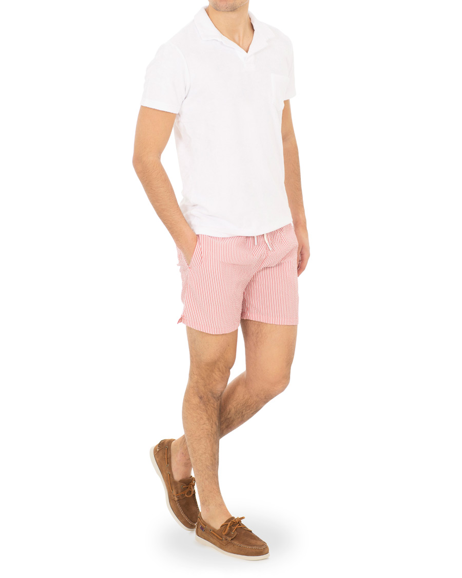 Homme | Maillots De Bain | GANT | Seersucker Swim Shorts Mineral Red