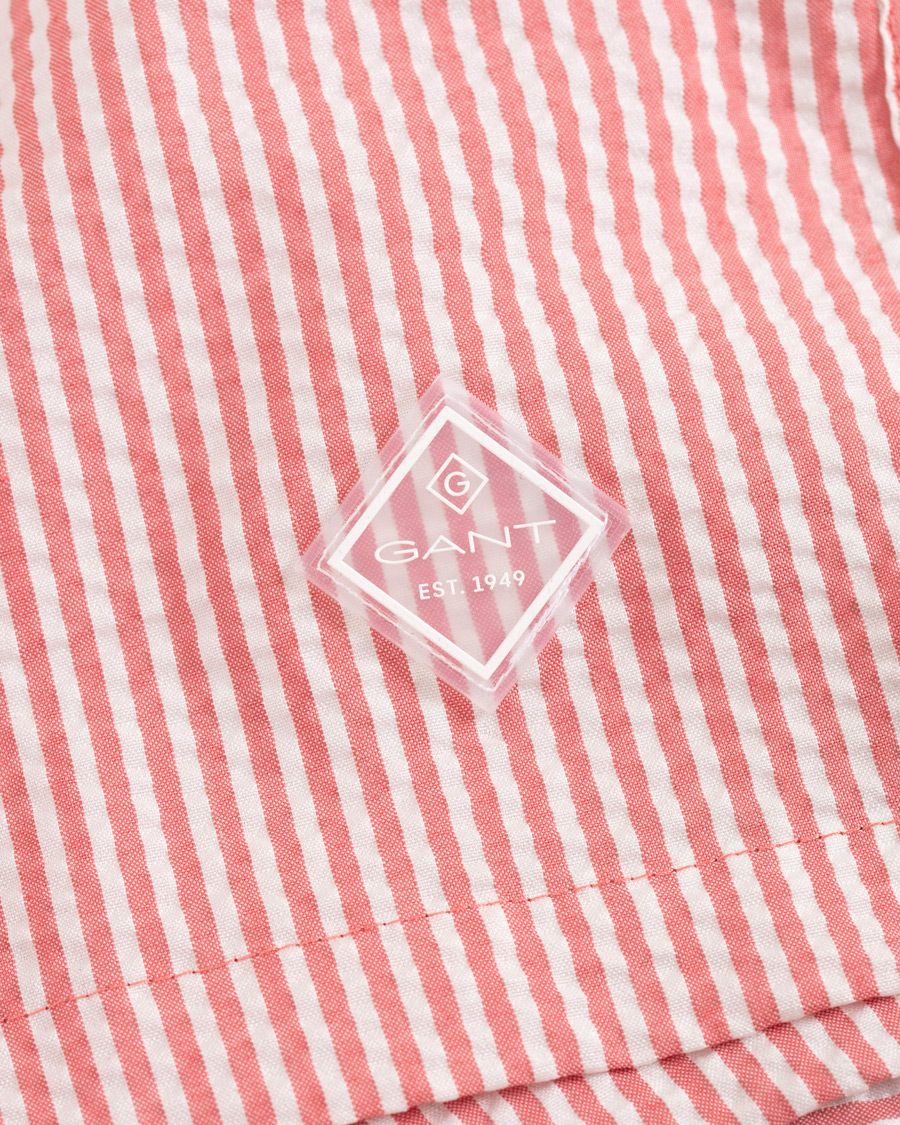 Homme | Maillots De Bain | GANT | Seersucker Swim Shorts Mineral Red