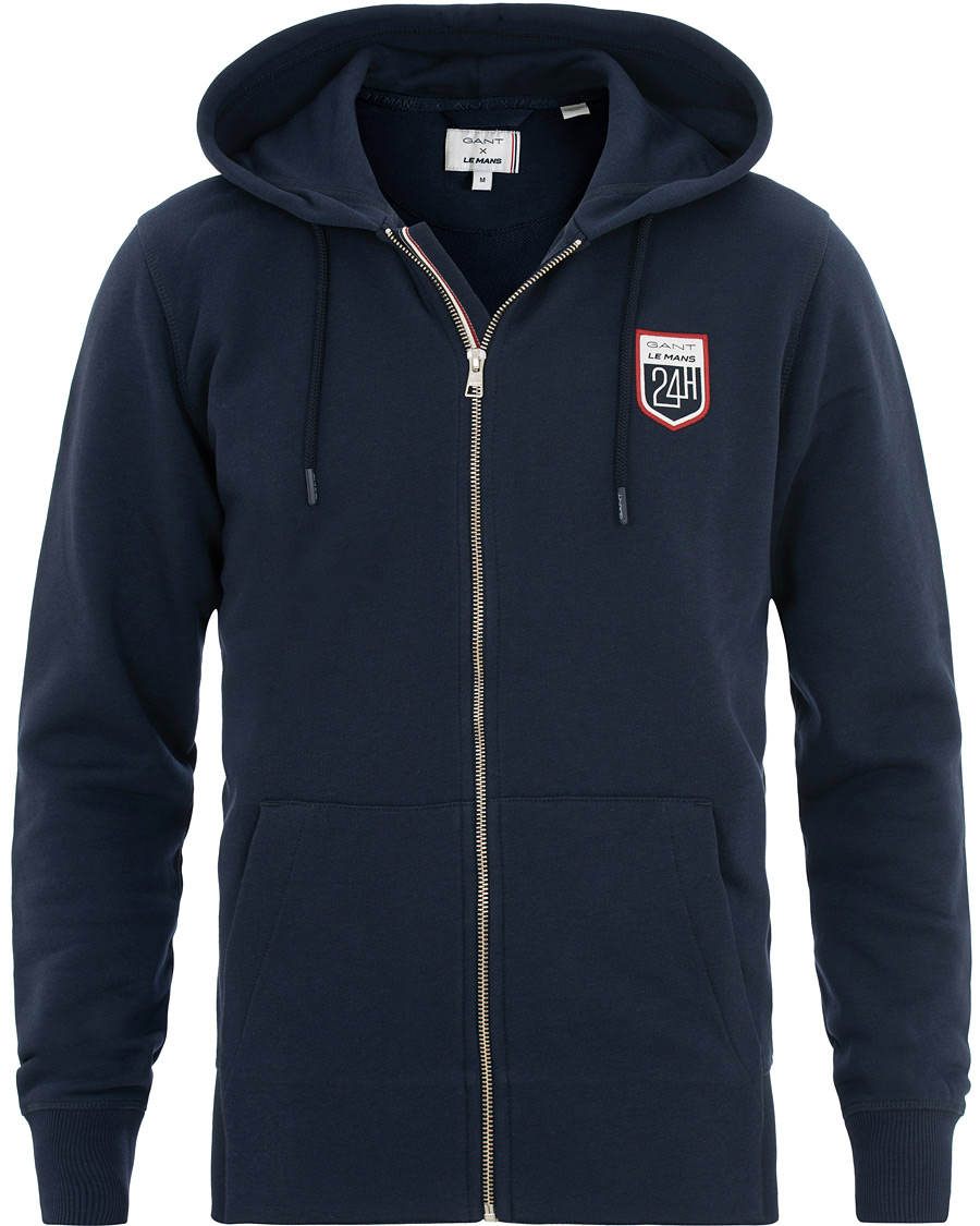 Homme | Pulls Et Tricots | GANT | Le Mans Full Zip Hoodie Evening Blue