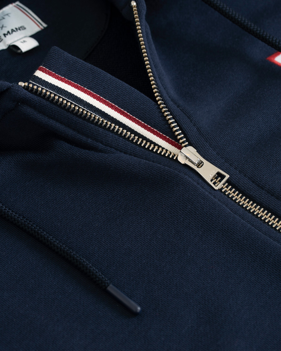 Homme | Pulls Et Tricots | GANT | Le Mans Full Zip Hoodie Evening Blue