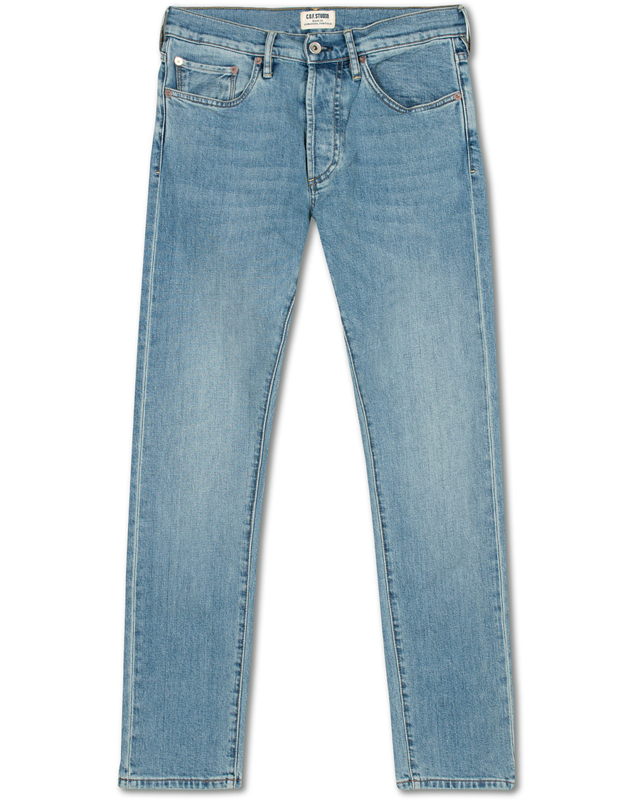 Homme | Jeans | C.O.F. Studio | M7 Tapered Stretch Jeans Light Blue