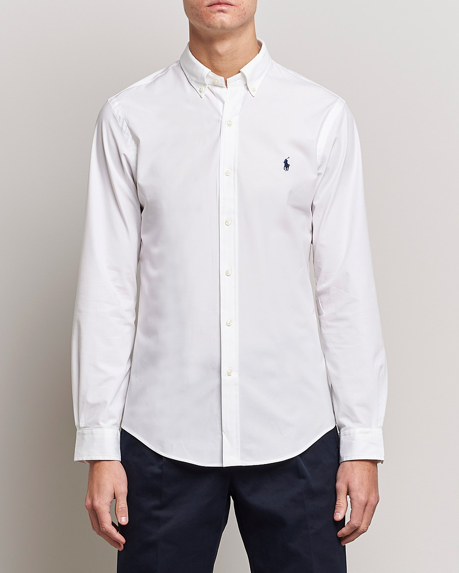 Homme | Chemises Décontractées | Polo Ralph Lauren | Slim Fit Shirt Poplin White