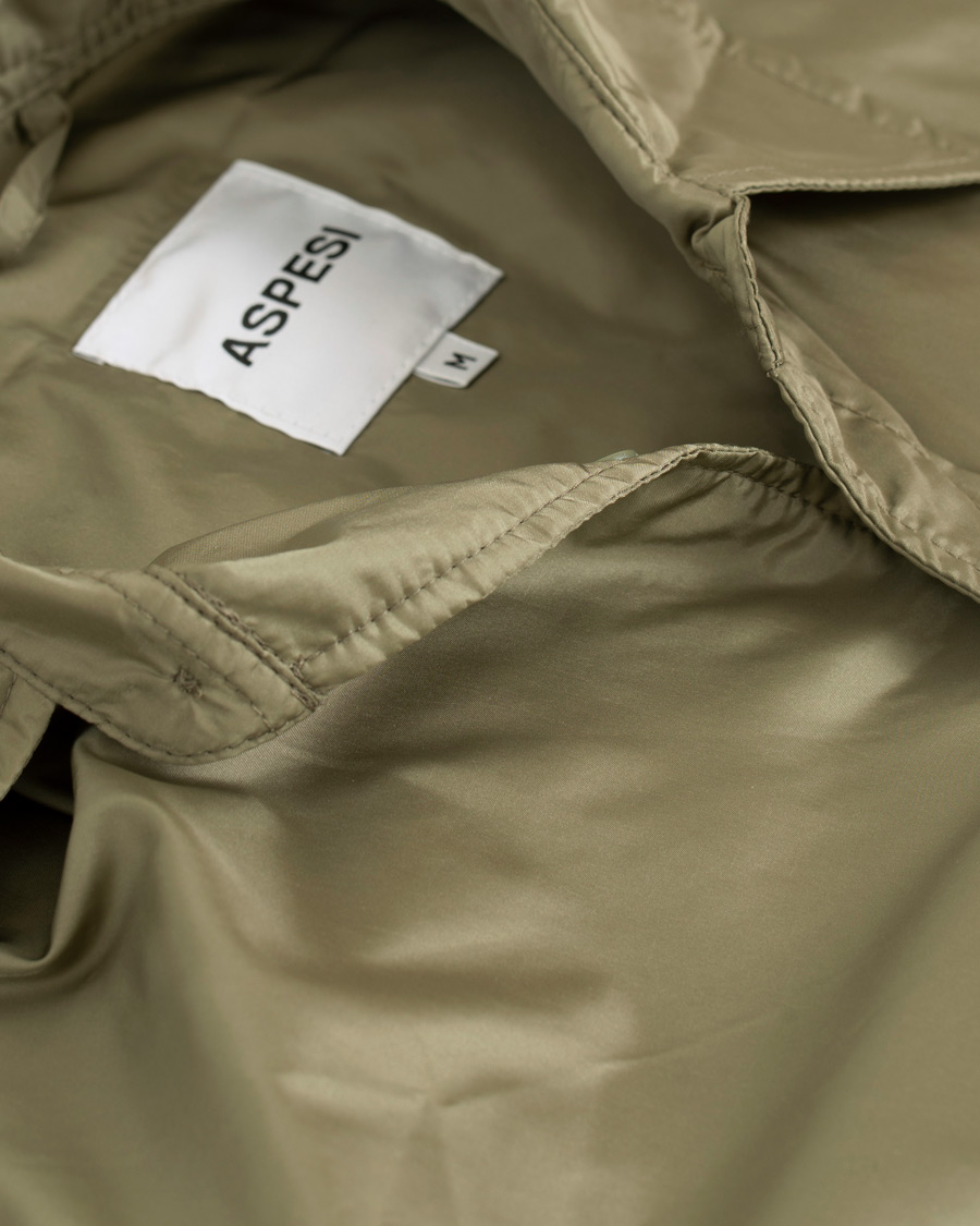 Homme | Chemises | Aspesi | Marvin Nylon Shirt Jacket Light Green
