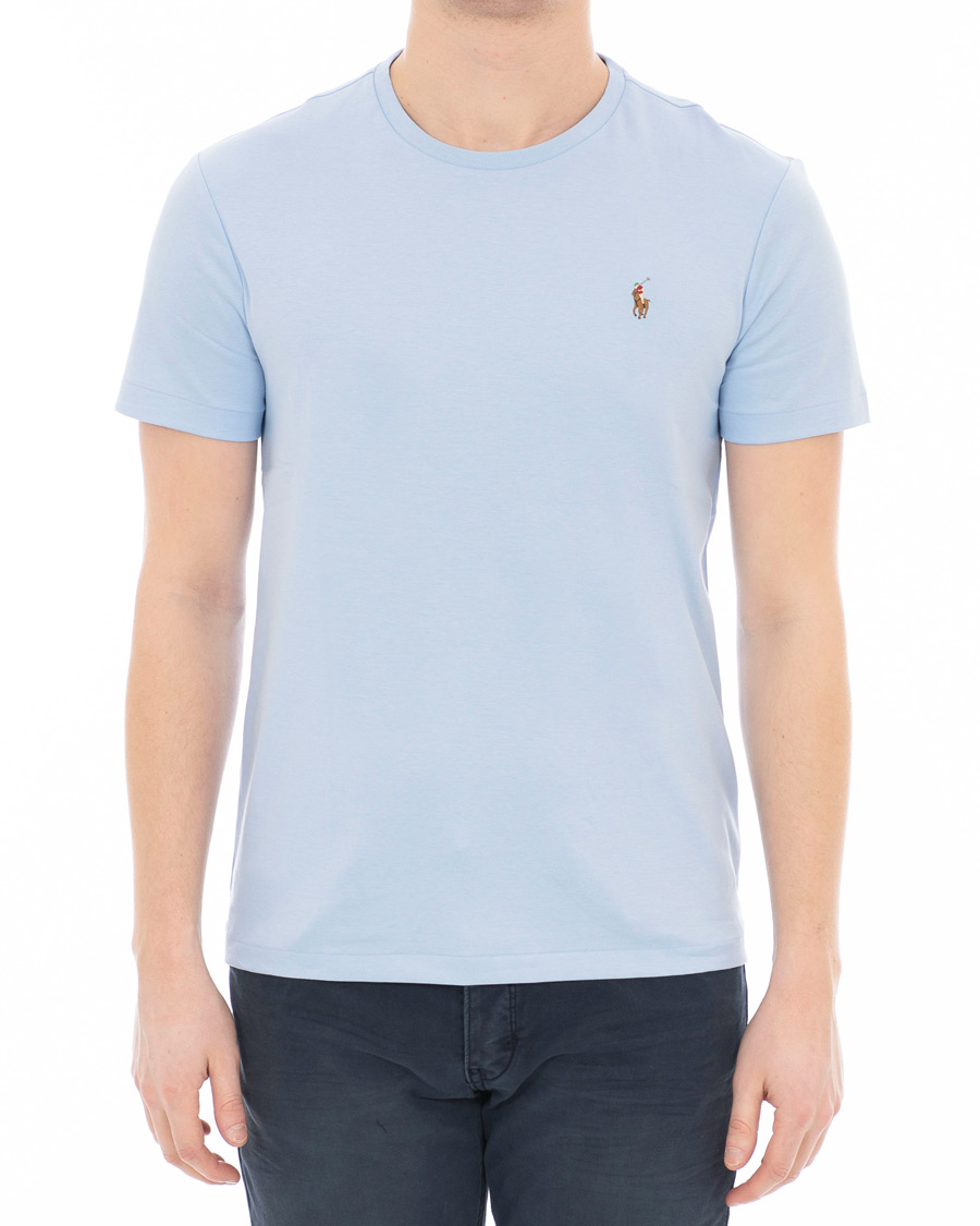 Homme | T-shirts | Polo Ralph Lauren | Luxury Pima Cotton Crew Neck Tee Elite Blue