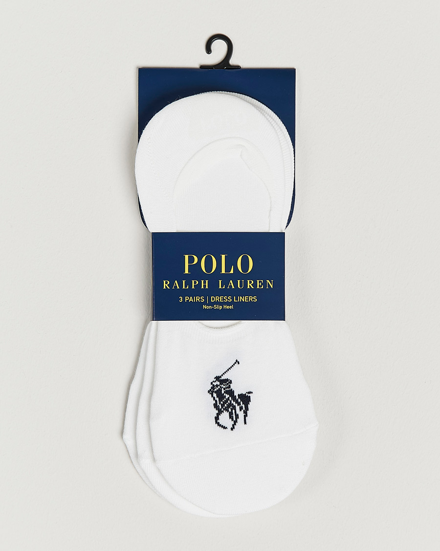 Homme | Sous-Vêtements Et Chaussettes | Polo Ralph Lauren | 3-Pack No Show Big Pony Pony Socks White