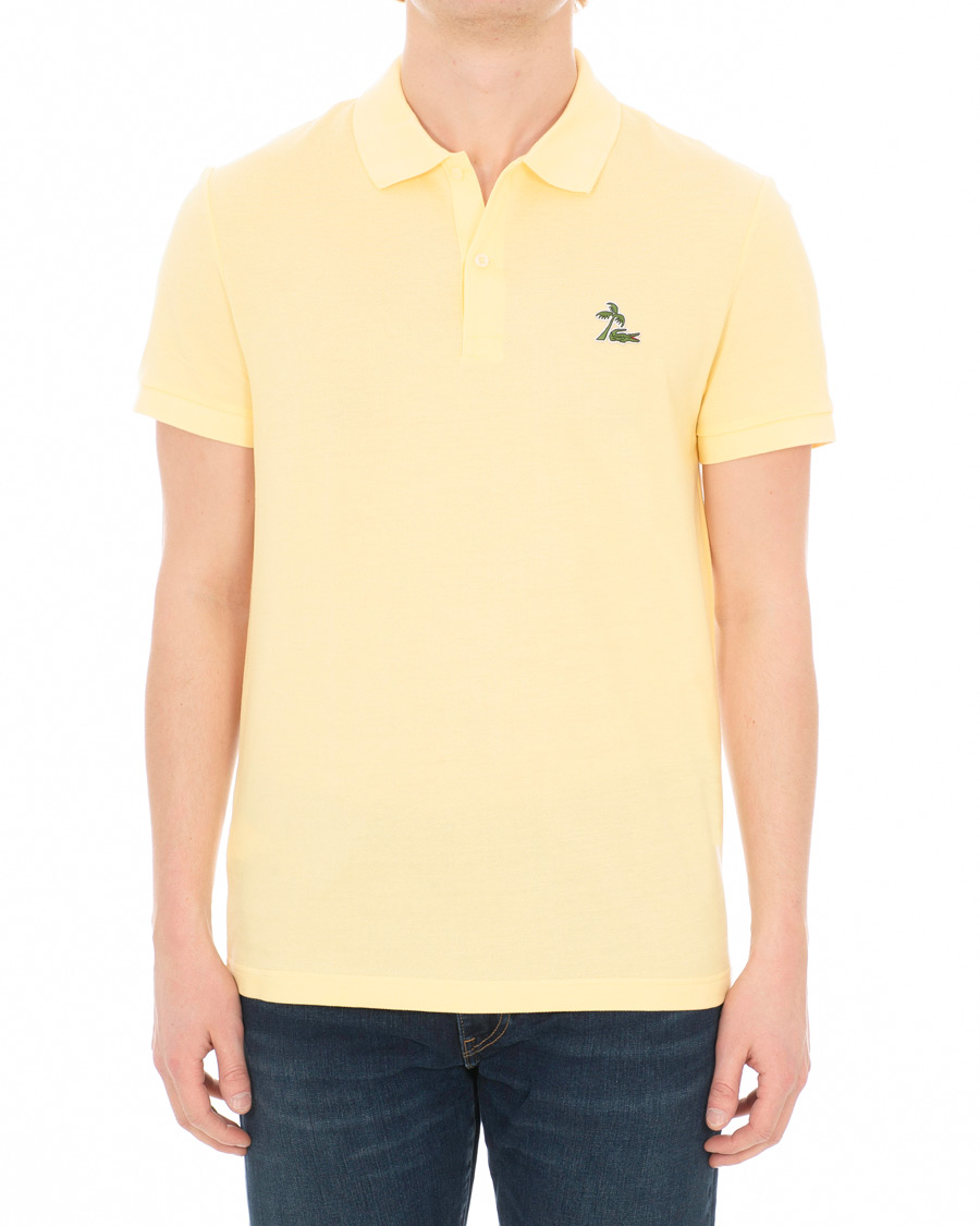 Homme | Polos | Lacoste | Palm Crocodile Poloshirt Regular Fit Yellow