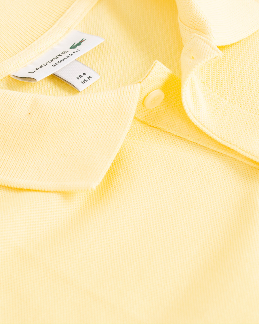 Homme | Polos | Lacoste | Palm Crocodile Poloshirt Regular Fit Yellow