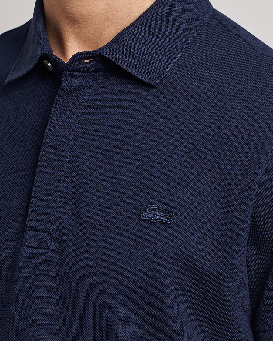 Homme | Polos | Lacoste | Regular Fit Tonal Crocodile Poloshirt Navy Blue
