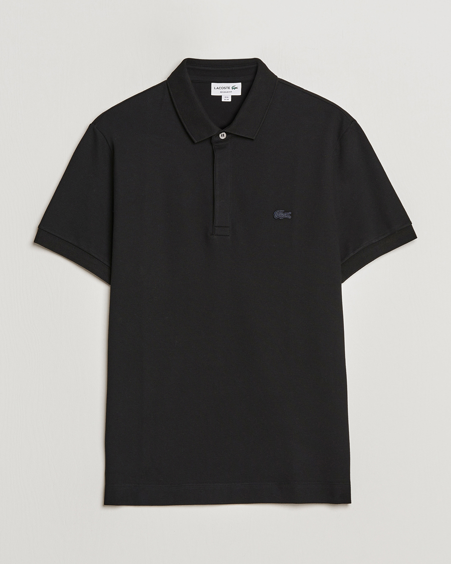 Homme | Polos | Lacoste | Regular Fit Tonal Crocodile Poloshirt Black