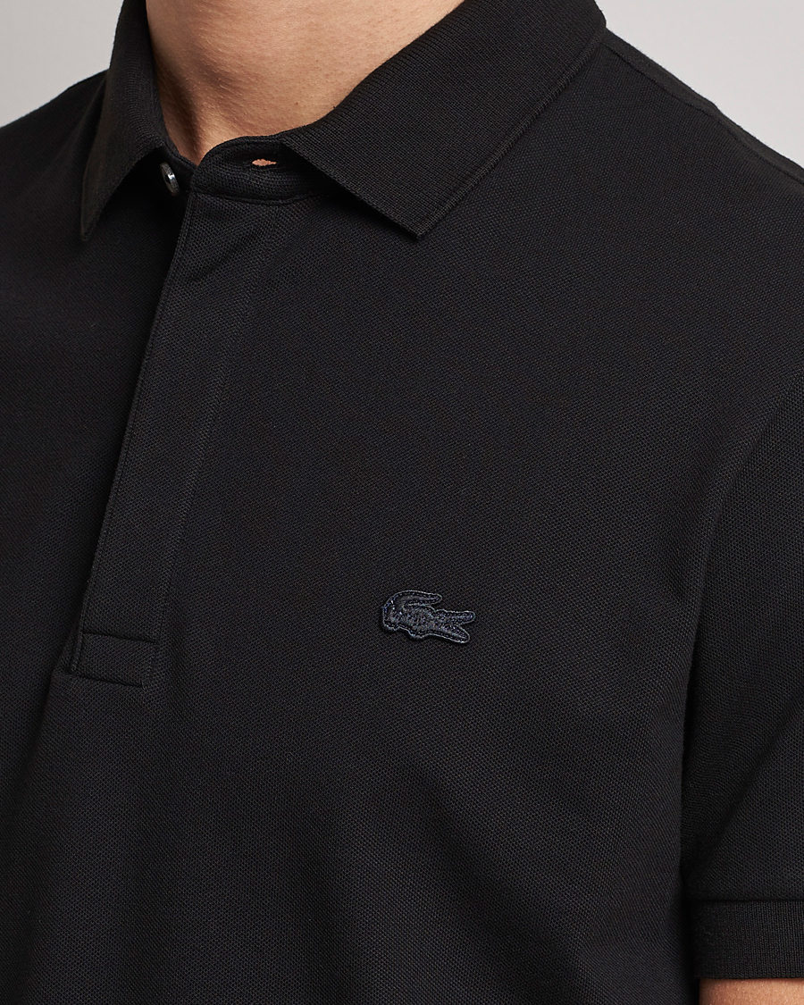 Homme | Polos | Lacoste | Regular Fit Tonal Crocodile Poloshirt Black