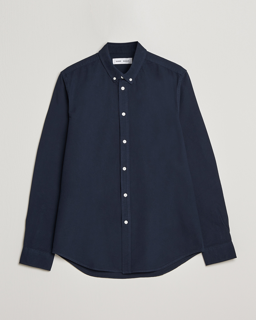 Homme | Chemises | Samsøe Samsøe | Liam Button Down Shirt Dark Sapphire